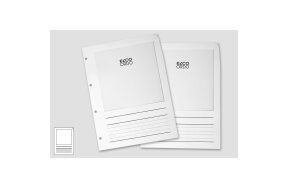PAPER FOLDER WITH WINDOW WHITE